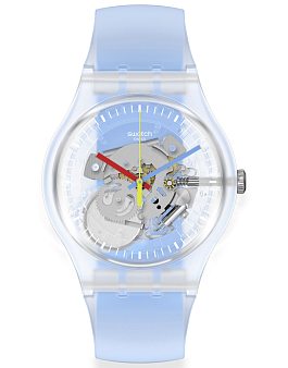 Swatch CLEARLY BLUE STRIPED SUOK156